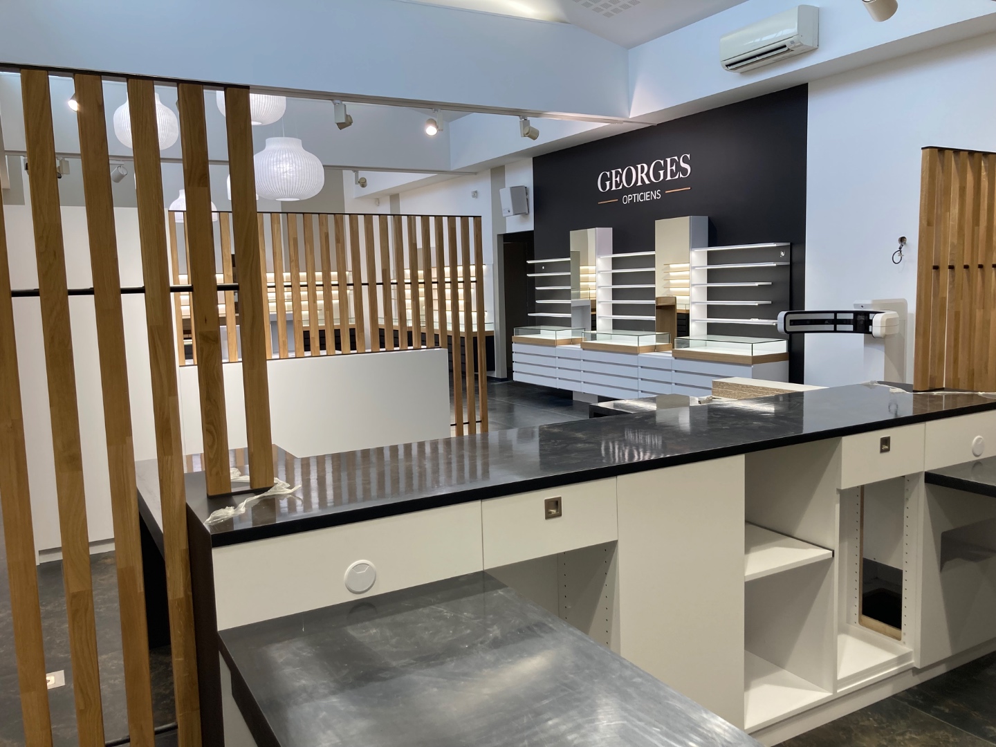 Interior design magasin Georges Opticiens